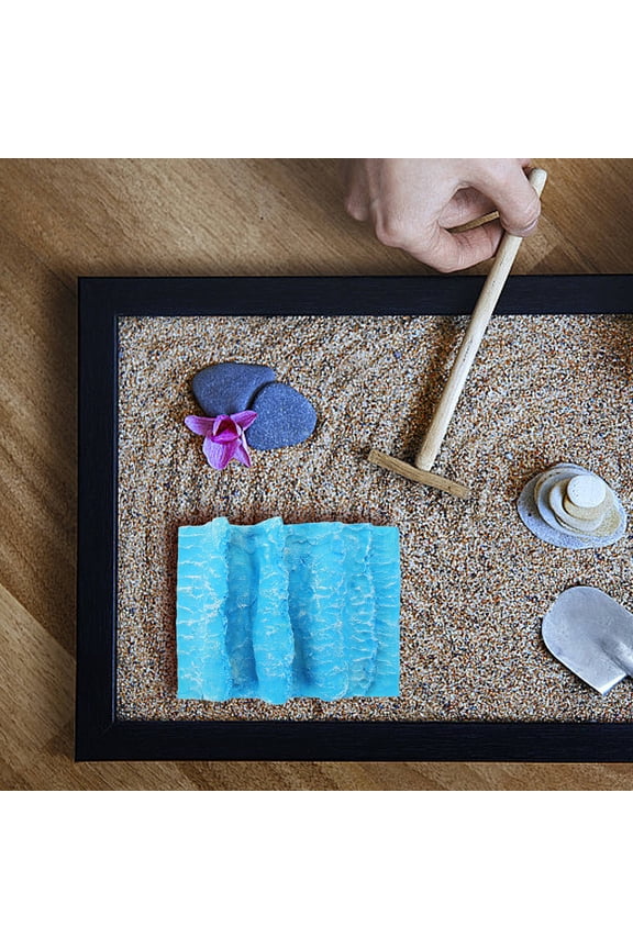 1Pcs Sky Blue Ocean Wave Figurine For Room Decoration And Sand Table Model