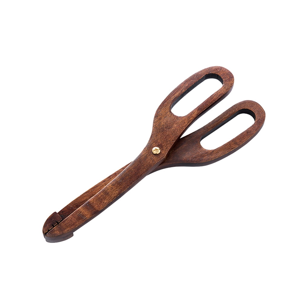 BALAHAPY 1Set Wood Bread Clip Tongs Scissor Shape for Indoor Use and ...