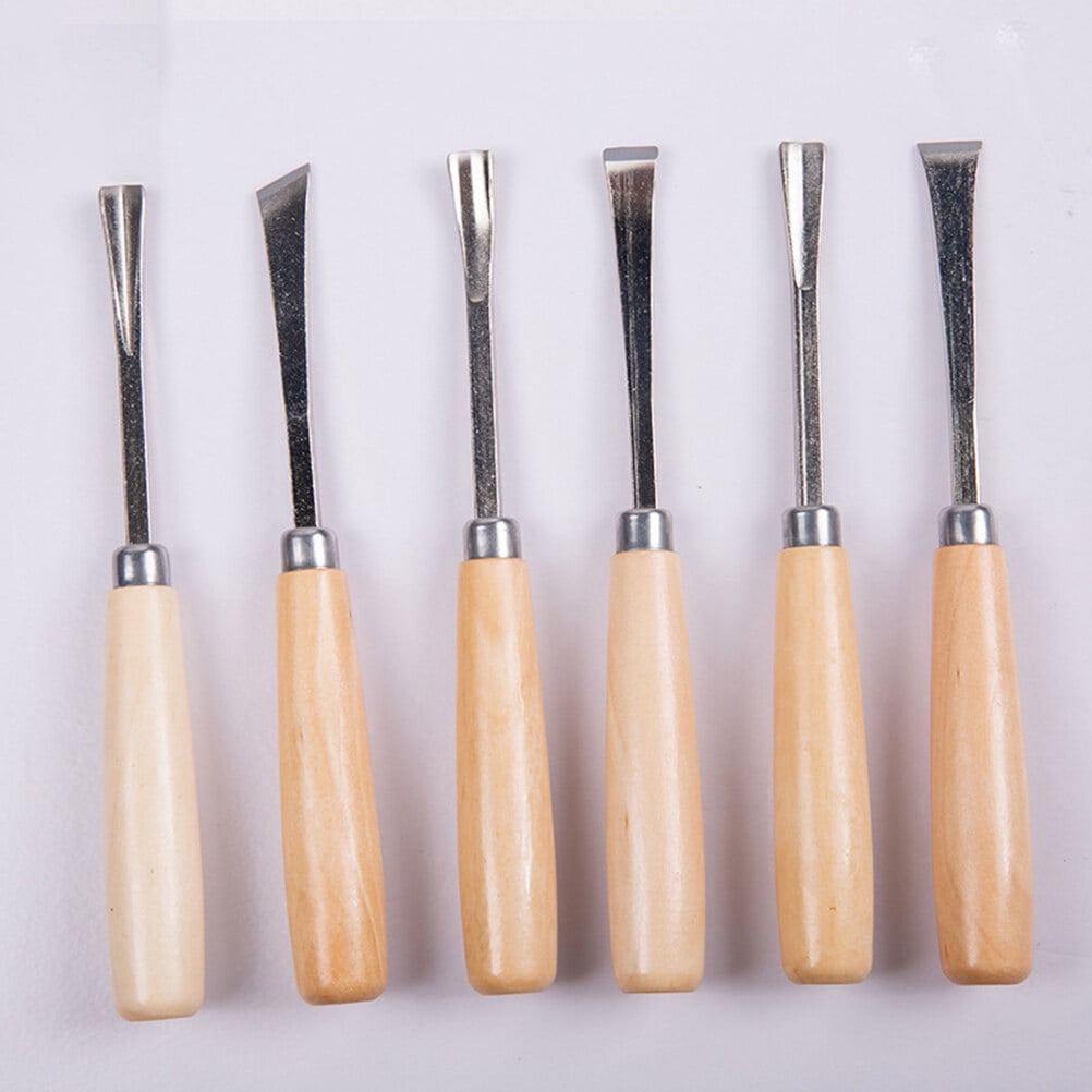 BALAHAPY 2 Sets Woodworking Tool for Wood Carving and Gouge Detail with Chisel Shape in Assorted Color
