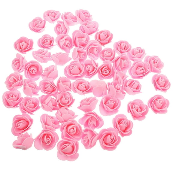 BALAHAPY 200Pcs Pink Foam Rose Heads For Decorative Purposes And Festival Decorations