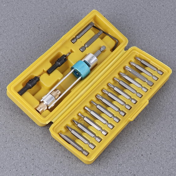 BALAHAPY 20Pcs Steel Bit Diy Enthusiasts And Carpenters In Yellow 4.2In