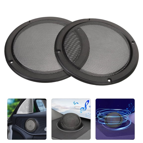 BALAHAPY 2Pcs Audio Modification Speaker Net Cover for Home Audio Speakers 7.3x7.3x0.6in