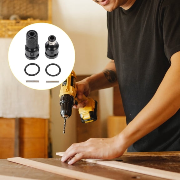 BALAHAPY 2Pcs Steel Impact Wrench Adapters for Socket Converter Set Cylindrical Shape Quick Release