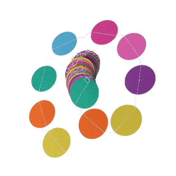 BALAHAPY 3Pcs Paper Circle Dots Banners For Birthday Party Decorative Garland 1.97x1.97x0.04inch