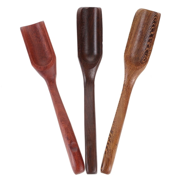 BALAHAPY 3Pcs Tasting Spoons Wood for Home Use and Managing Nuts in Tea Room