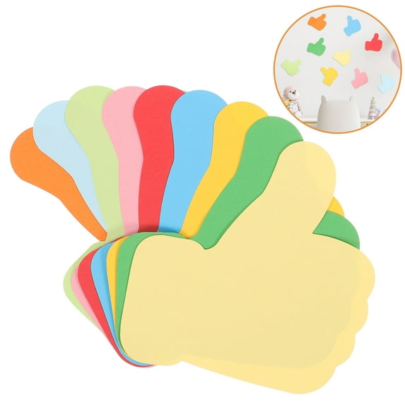 BALAHAPY 54Pcs Paper Shapes Cutouts Hand-shaped Assorted Color for Classroom Decoration Diy Craft Students 15x15cm
