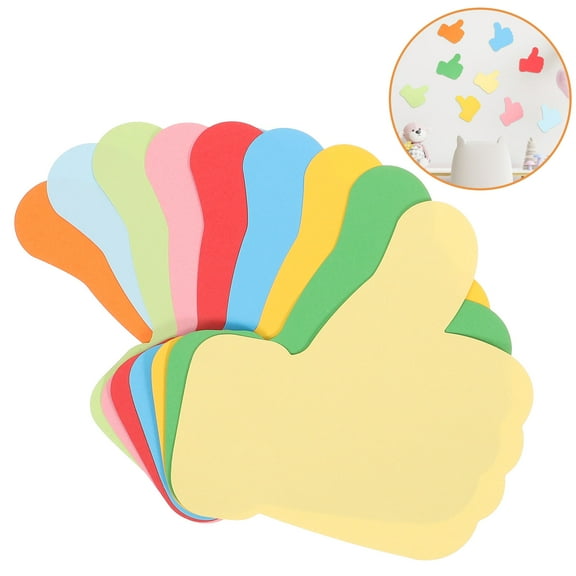 BALAHAPY 54Pcs Paper Shapes Cutouts Hand-shaped Assorted Color for Classroom Decoration Diy Craft Students 15x15cm