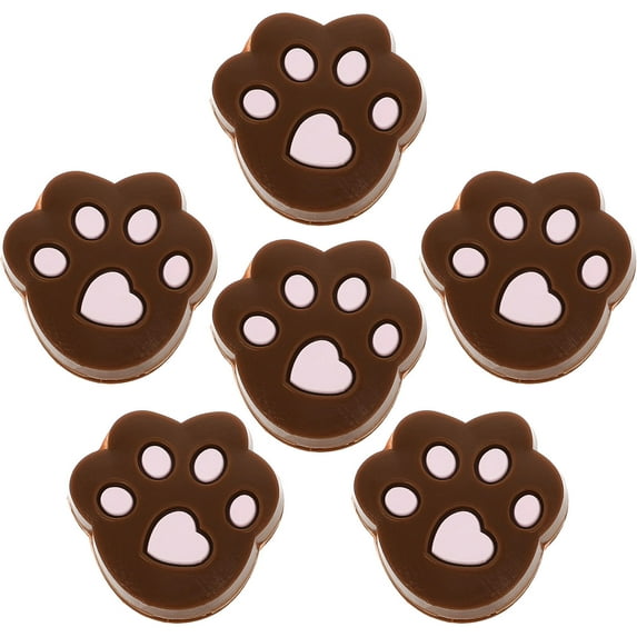 BALAHAPY 6Pcs Brown Pink Design Tennis Vibration Dampener for Improved Racket Control and Comfort