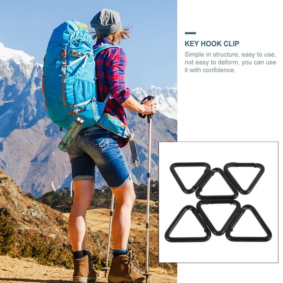 BALAHAPY 6Pcs Mountaineering Buckle Carabiner Clips for Secure Fastening