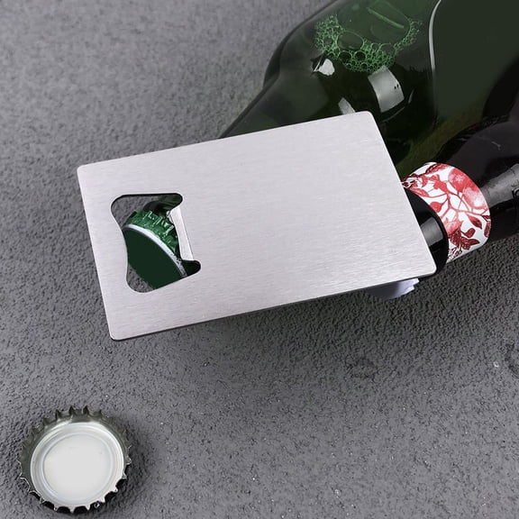 BALAHAPY 6Pcs Silver Credit Card Bottle Opener Stainless Steel for Wallet Purse Home Use Parties