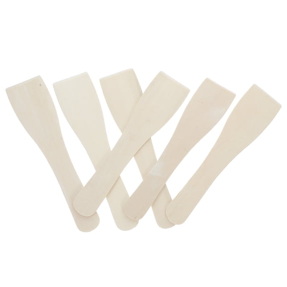 BALAHAPY 6Pcs Wooden Spatulas for Cooking Flat Kitchen Utensils Compact Multifunctional Design