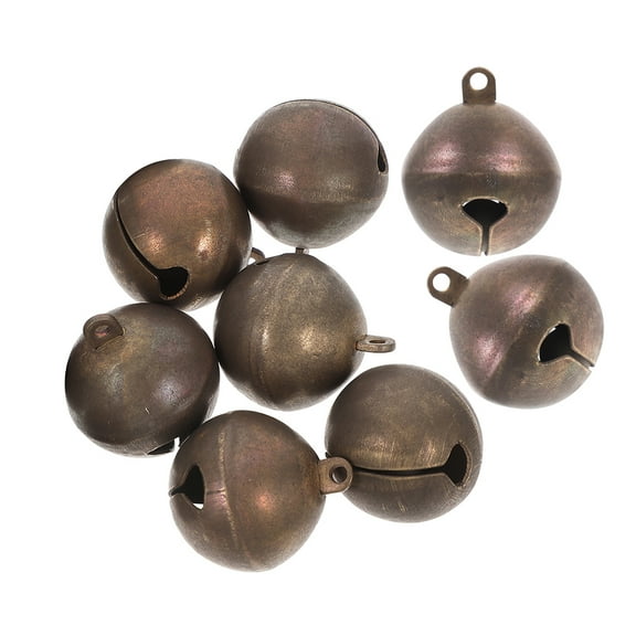 BALAHAPY 8Pcs Small Bells for Crafts Copper Bells Round Shape Vintage Style 1.06X0.91X0.91in