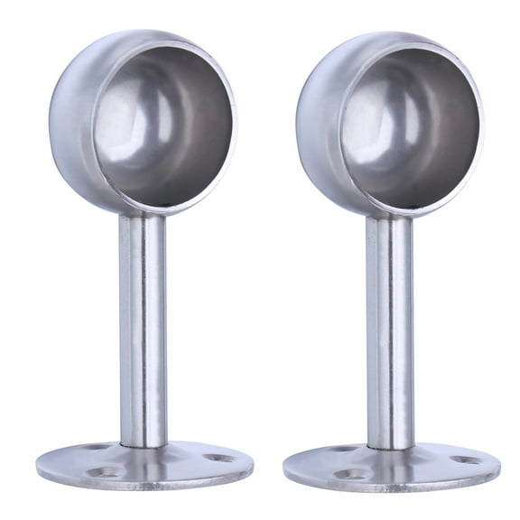 BALAHAPY Ceiling Bracket for Rod 2Pcs Silver Stainless Steel 11.8x1.8x1.8in Home Decoration