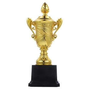 BALAHAPY Small Trophy Award Plastic Golden 1Pack