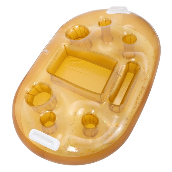 BALAHAPY Golden PVC Inflatable Drink Float for Pool and Beach Parties