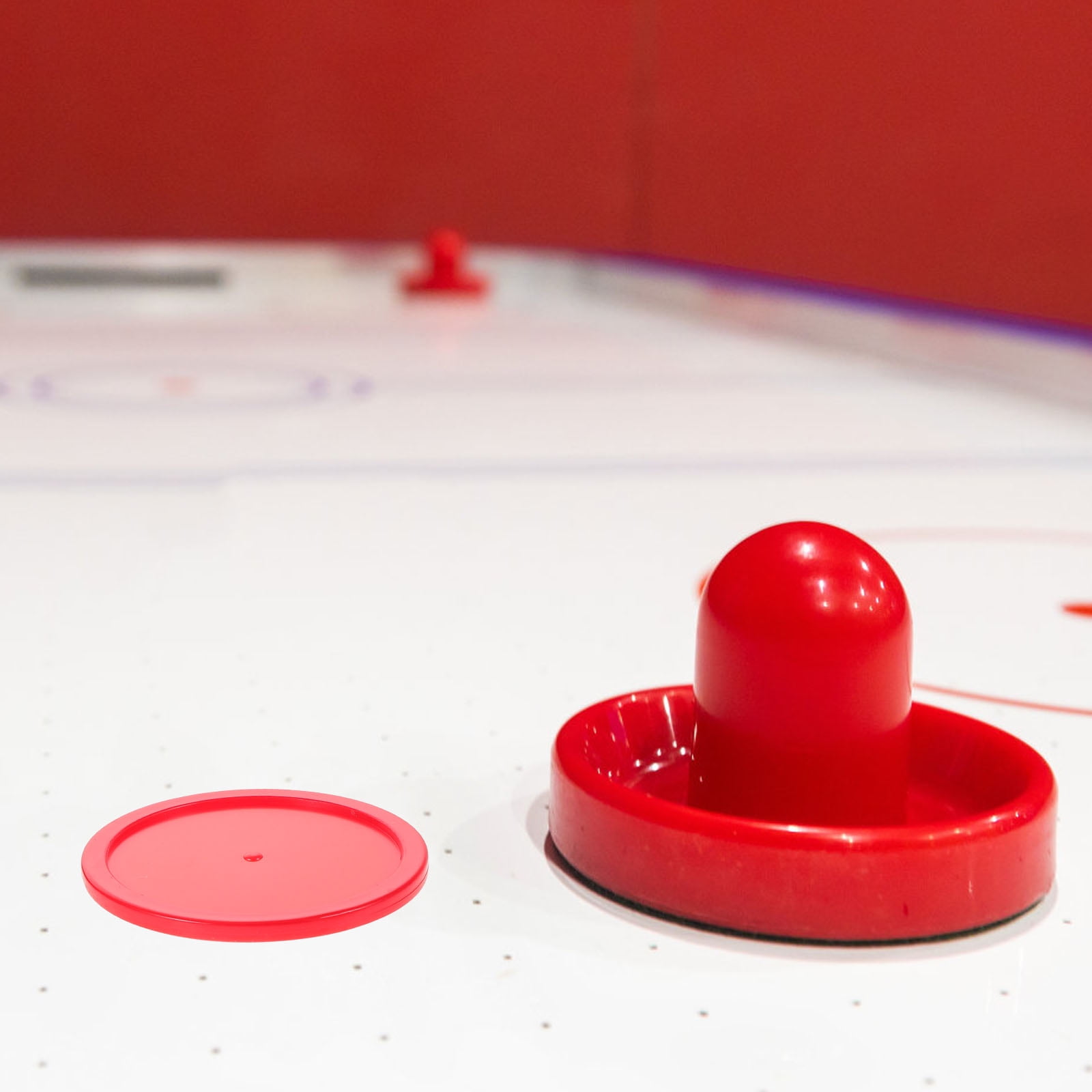 BALAHAPY Red Plastic Ice Hockey Pucks 6Pcs for Competitive Matches and Indoor Playing