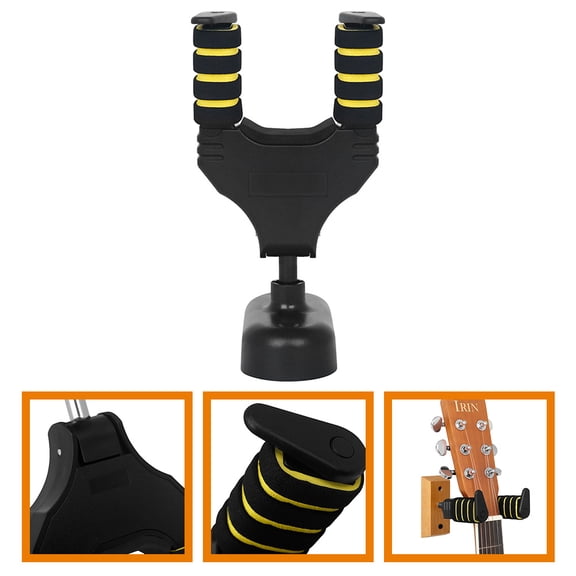 BALAHAPY Ukulele Wall Holder Self-locking Guitar Mount Metal Sponge Circular Hook 1Pcs 3.7x4.2x7.3in