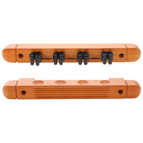 BALAHAPY Wall Mounted Pool Stick Rack 2Pcs Solid Wood Construction 11In X 1.6In X 1.2In