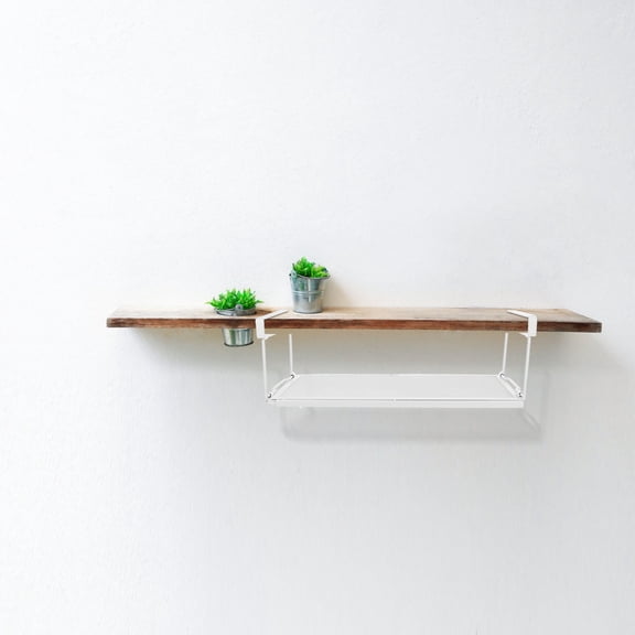 BALAHAPY White Under Shelf Hanging Basket Expandable Organizer for Cabinet Storage