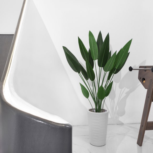 BALANBO 43” Bird of Paradise Artificial Plant Fake Plants Palm Tree