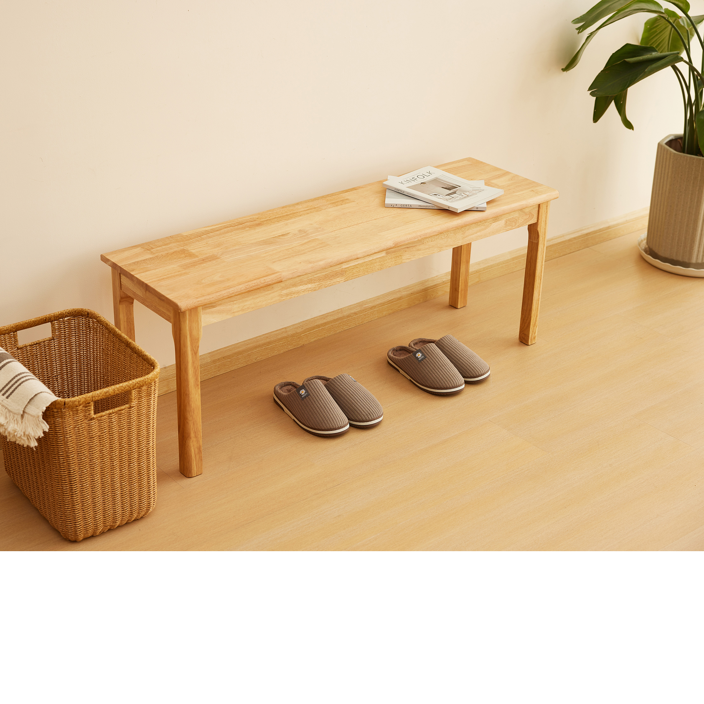 BALANBO Entryway Bench,Dining Solid Wood Bench,Kitchen Solid Wood Seat