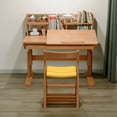 thumbnail image 1 of BALANBO Ergonomic Kids Desk and Chair Set, Adjustable Beech Wood Children Computer Desk with Shelf, 1 of 7