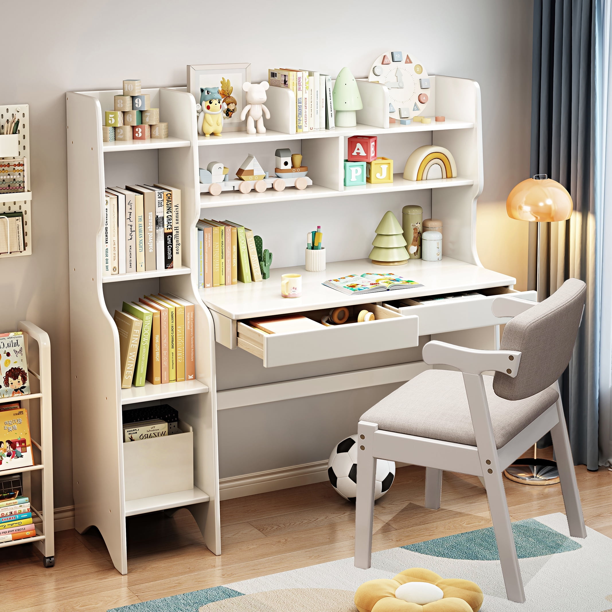 A Shaped Bookshelf Bellemave Kids Study Desk House-Shaped