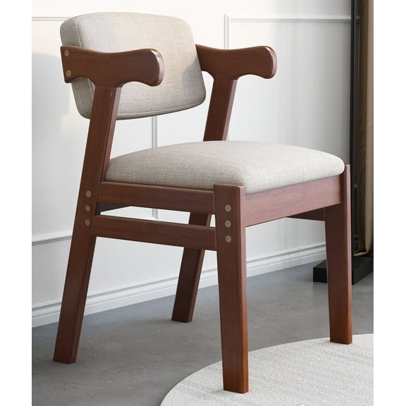 BALANBO Kids Study Chair Rubber Wood Height Adjustable Dining Chair/Office Chair/Leisure Chair(Brown)