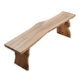 thumbnail image 1 of BALANBO Live Edge Wood Bench 63in Rustic Solid Wood Entryway Dining Bench, 1 of 6