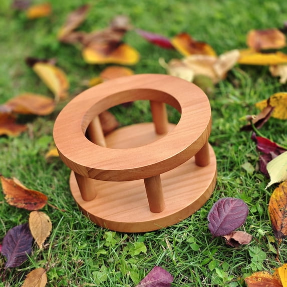 BALANBO Raised Cat Bowl Stand, Solid Wood Cat Feeder with Elevated Design, New Zealand Pine Wooden Pet Bowl Holder for Cats, Dogs