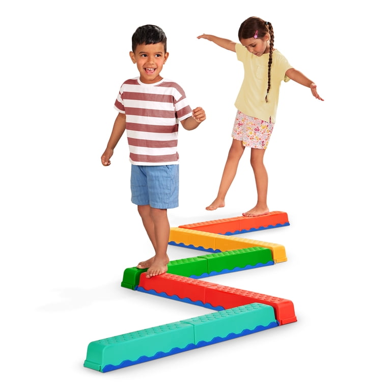 Battat Busy Beams 10 PCS Sensory Balance Beams for Kids, Active