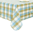 thumbnail image 1 of BALCONY & FALCON Rectangle Gingham Tablecloth Yarn Dyed Checkered Table Cloth, Blue Green, 55" x 95", 1 of 7