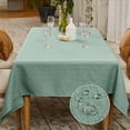thumbnail image 1 of BALCONY & FALCON Rectangle Tablecloth Water Resistant Thick Faux Linen Table Cloth, Celadon Green, 57“ x 85”, 1 of 8
