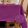 thumbnail image 1 of BALCONY & FALCON Rectangle Tablecloth Water Resistant Thick Faux Linen Table Cloth, Purple, 47" x 63", 1 of 8