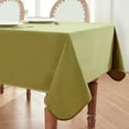 thumbnail image 1 of BALCONY & FALCON Rectangle Tablecloth Water Resistant Peach-skin Fabric and Satin Double-Sided Table Cloth, Olive, 55" x 71", 1 of 8
