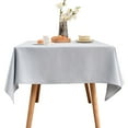 thumbnail image 1 of BALCONY & FALCON Rectangular Tablecloth Fine Yarns Linen Waterproof Tablecloth, Silver, 90" x 132", 1 of 9