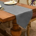 thumbnail image 1 of BALCONY & FALCON Waterproof Table Runner with Tassels, Dresser Runner, 14" x 71", Gray, 1 of 7
