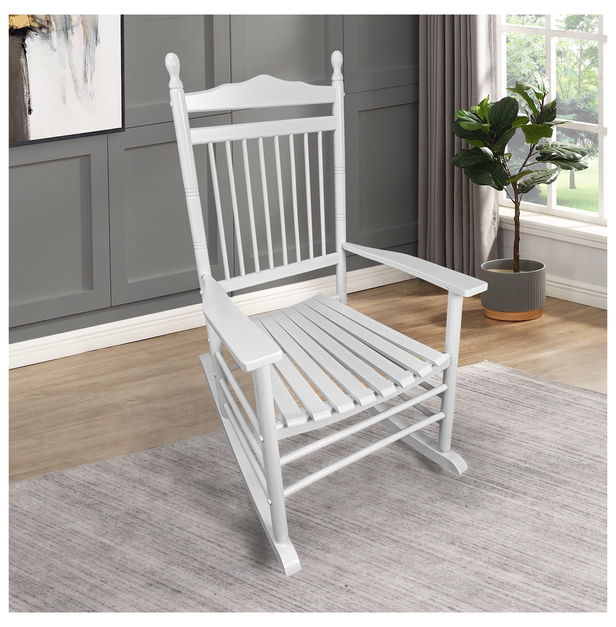 BALCONY PORCH ADULT ROCKING CHAIR - WHITE - Walmart.com