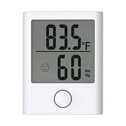 BALDR Digital Mini Hygrometer & Indoor Thermometer - Monitor Room Temperature & Humidity with a Hydrometer, Humidity Sensor, Indoor Thermometer for Home, Office, Greenhouse, More White