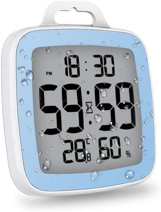 BALDR Digital Shower Clock with Timer Waterproof Shower Timer for