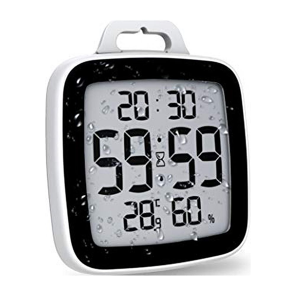 BALDR Digital Shower Clock with Timer Waterproof Design, Perfect for