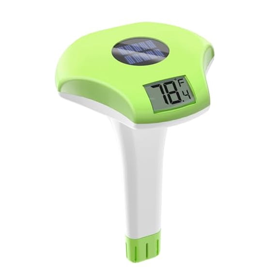 BALDR Pool Thermometer Floating Easy Read, Solar powerd with LCD Large Digital Display, IPX-8 Waterproof Swimming Pool Thermometer, Say Goodbye to Battery Replacement, Gauge for Ice Bath, Hot Tubs