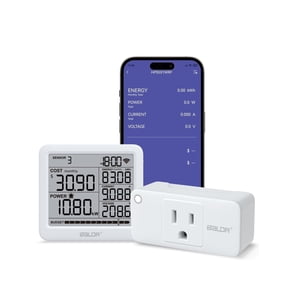 BALDR Wi-Fi Power Meter Hub with Energy Monitoring Smart Plug for Multiple Appliances, Set Tariffs and Budget Alerts