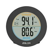 BALDR Wireless Indoor/Outdoor Thermometer with Remote Sensor, Black