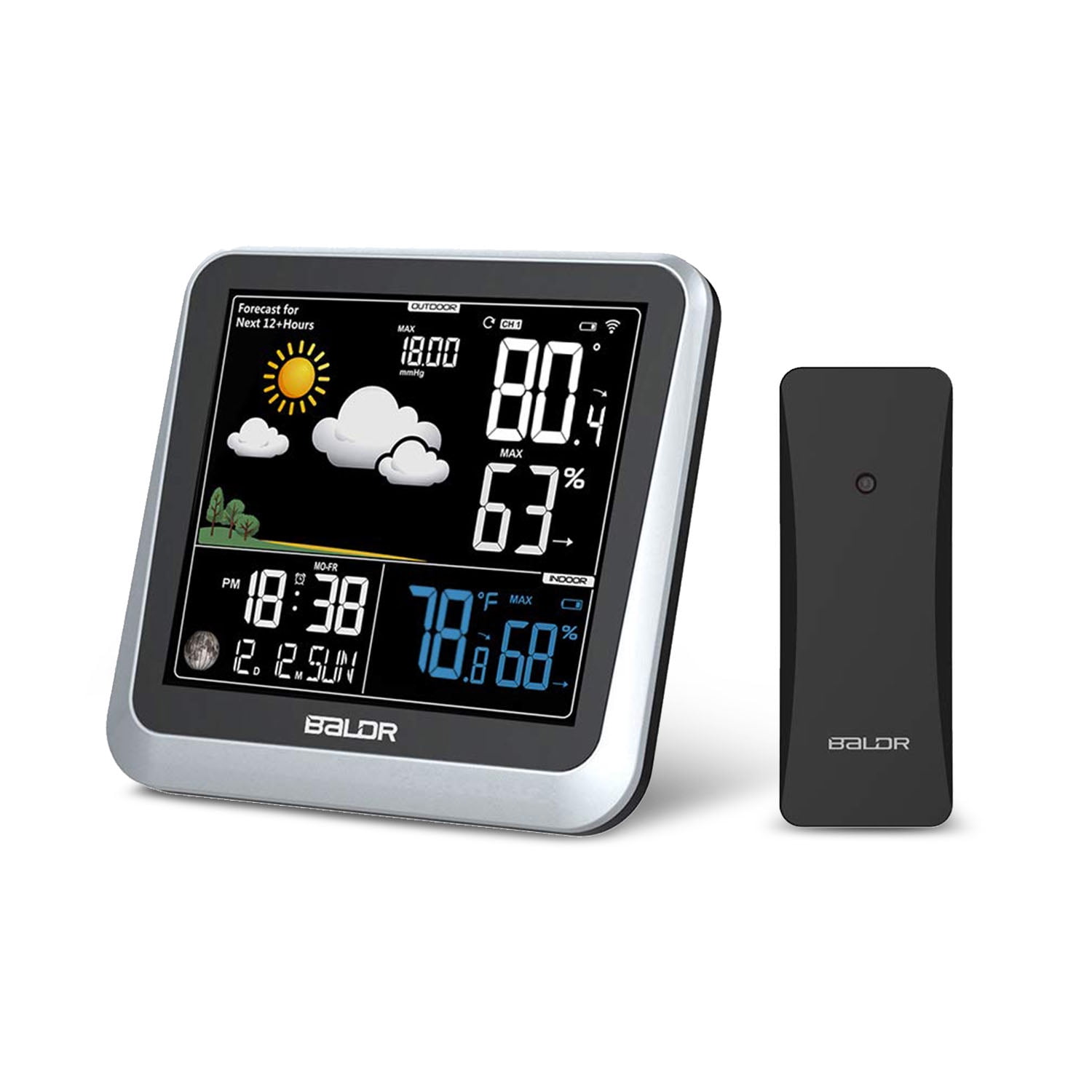 Weather Station Wireless Indoor Outdoor Thermometer / Hygrometer 3 Sensors  - Crondall Weather