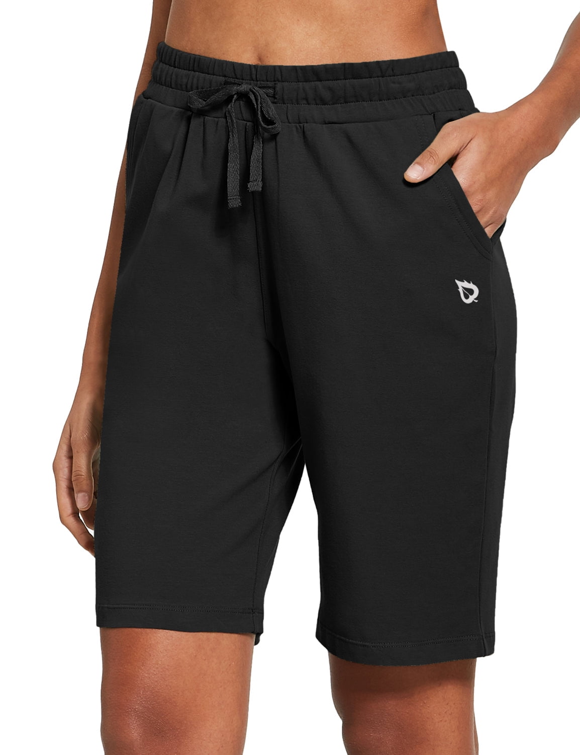 BALEAF Bermuda Shorts For Women Running Basketball Shorts With Pockets ...