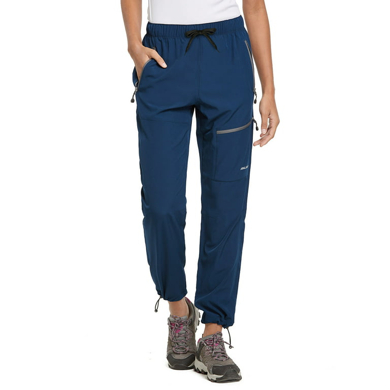 Baleaf Womens Hiking Cargo Capris Outdoor Lightweight Water Resistant Pants  Upf 50 Zipper Pockets Navy Blue Size Xxl