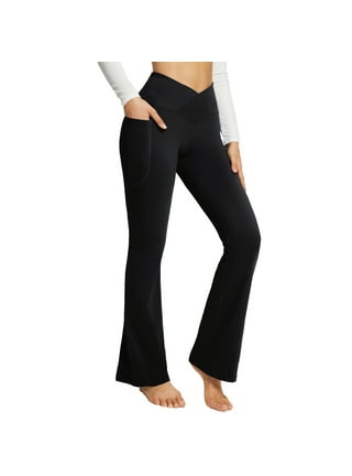 BUBBLELIME Women's Bootcut Yoga Pants With Tummy Control & Back Pockets