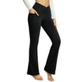 thumbnail image 1 of BALEAF Flare Leggings for Women Bootcut Yoga Pants Crossover High Waist Workout Casual Flare Pants with Pockets Black 32" XS, 1 of 8
