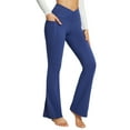 thumbnail image 1 of BALEAF Flare Leggings for Women Bootcut Yoga Pants Crossover High Waist Workout Casual Flare Pants with Pockets Navy Blue 32" XS, 1 of 8